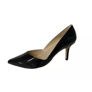 Marc Fisher Womens Tuscany Pump Heel Black Patent Leather Size 8 1/2 Party Sexy